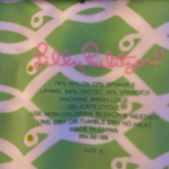 Lilly Pulitzer two pieces navy&white with lime green interior - Picture 4 of 4